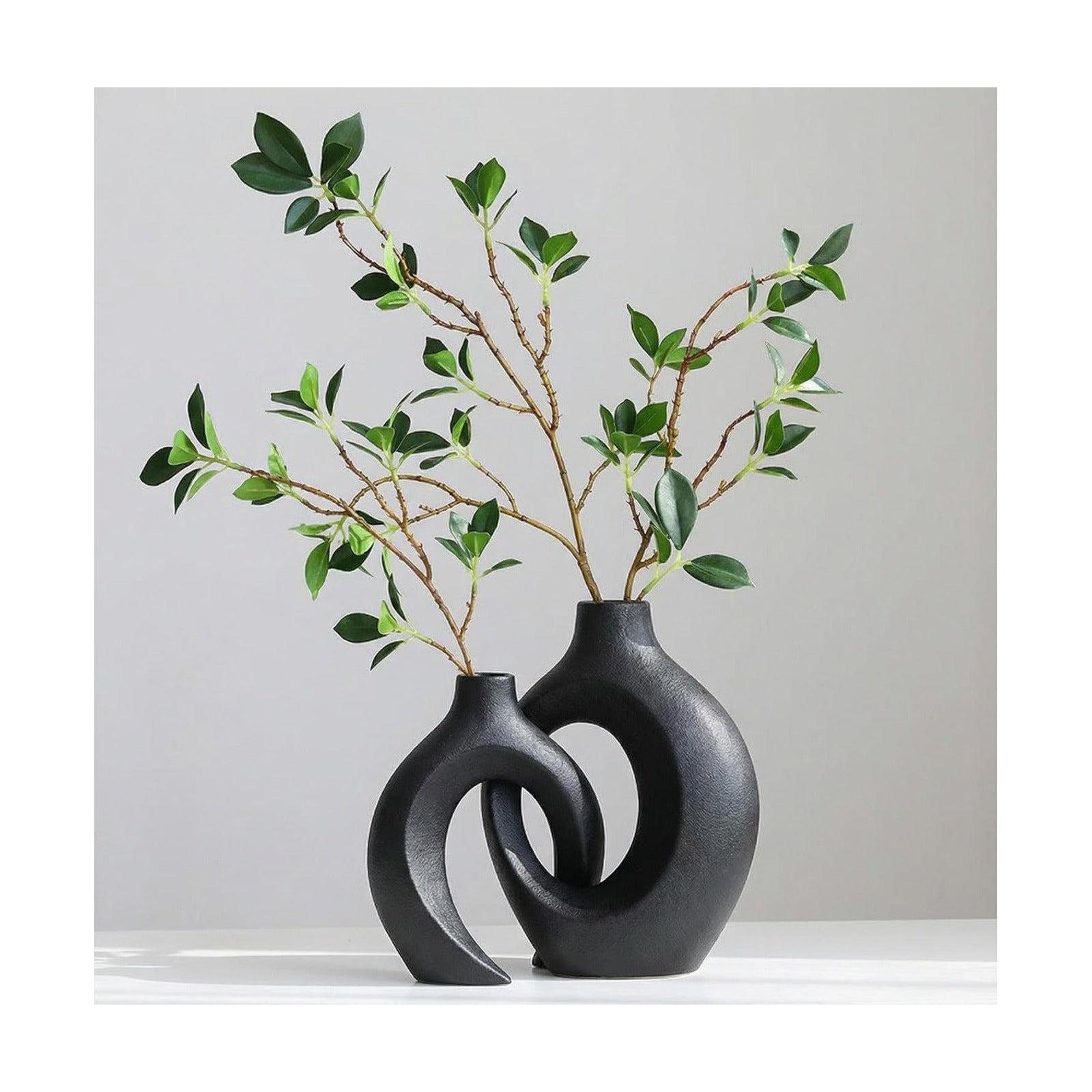 Ceramic Vase Set / Black