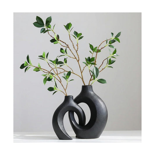 Ceramic Vase Set / Black