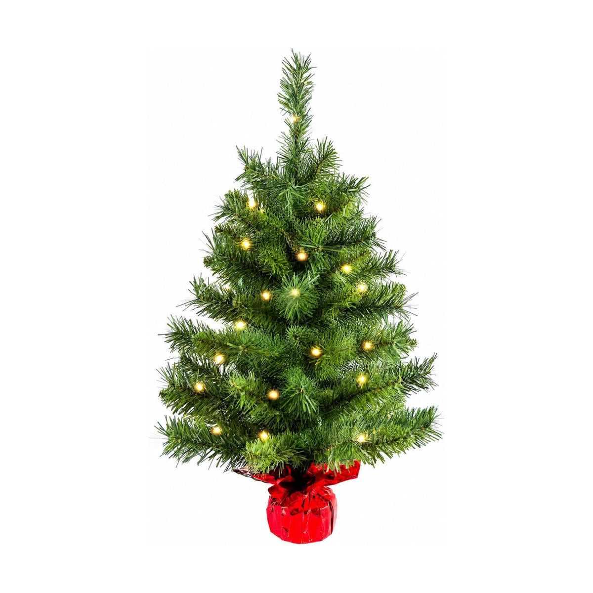 Pre-Lit 2ft Small Christmas Tree, Mini Tabletop Xmas Tree