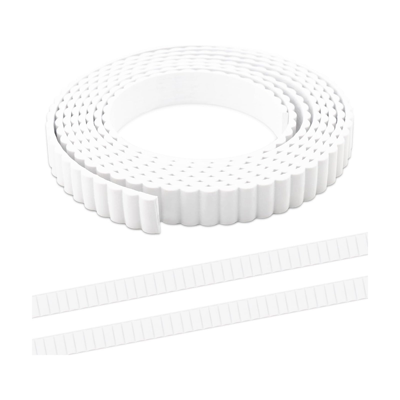 Peel & Stick Flexible Fluted Decorative Molding Trim / 118 x 0.79 / Unfinished White