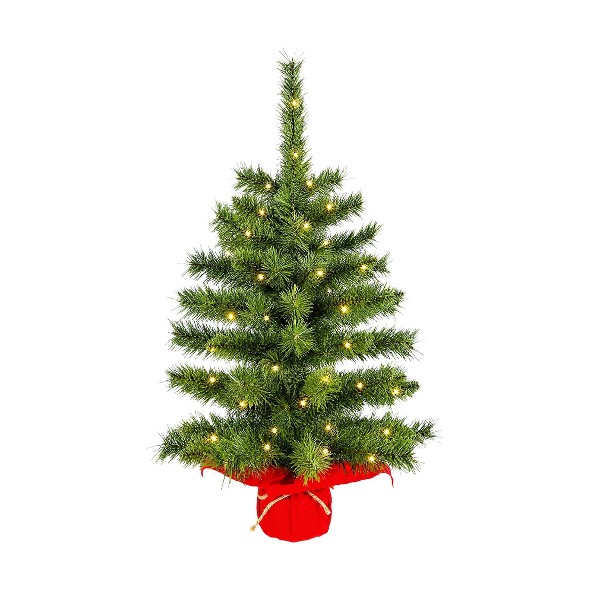2ft Pre-lit Artificial Mini Christmas Tree,Small Xmas Tree