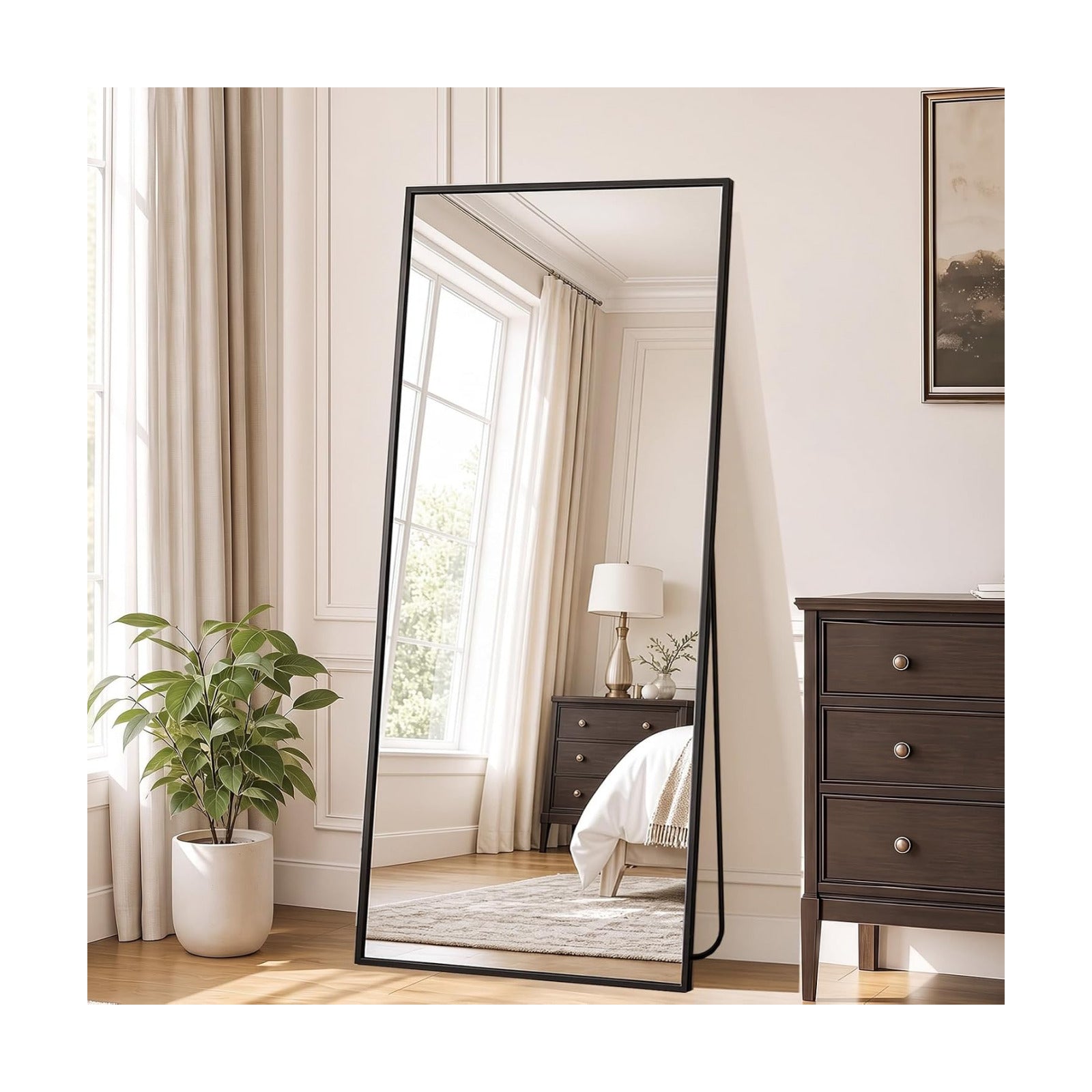 DUMOS 21"x56" Full Length Mirror with Stand, Full Body Floor Mirror