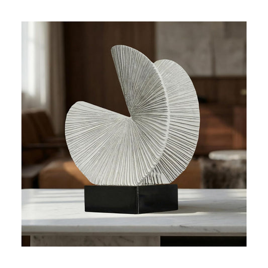 Nature Inspired Decorative Statue / Gray White B