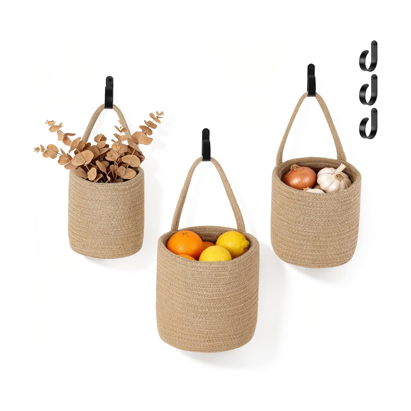 Hanging Wall Baskets / Set of 3