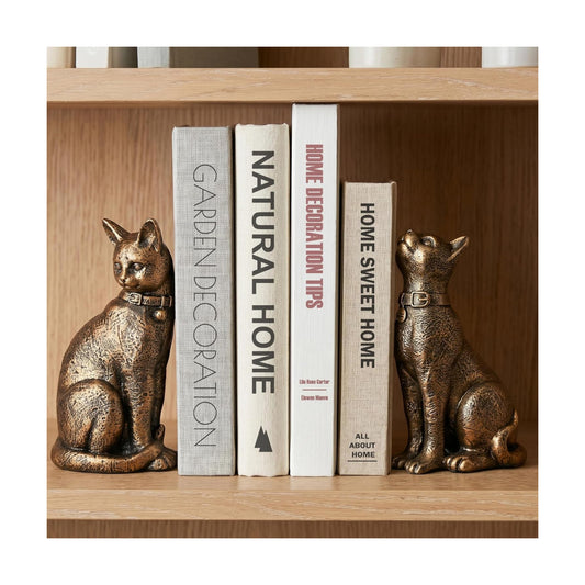 Vintage Decorative Book Ends / Bronze
