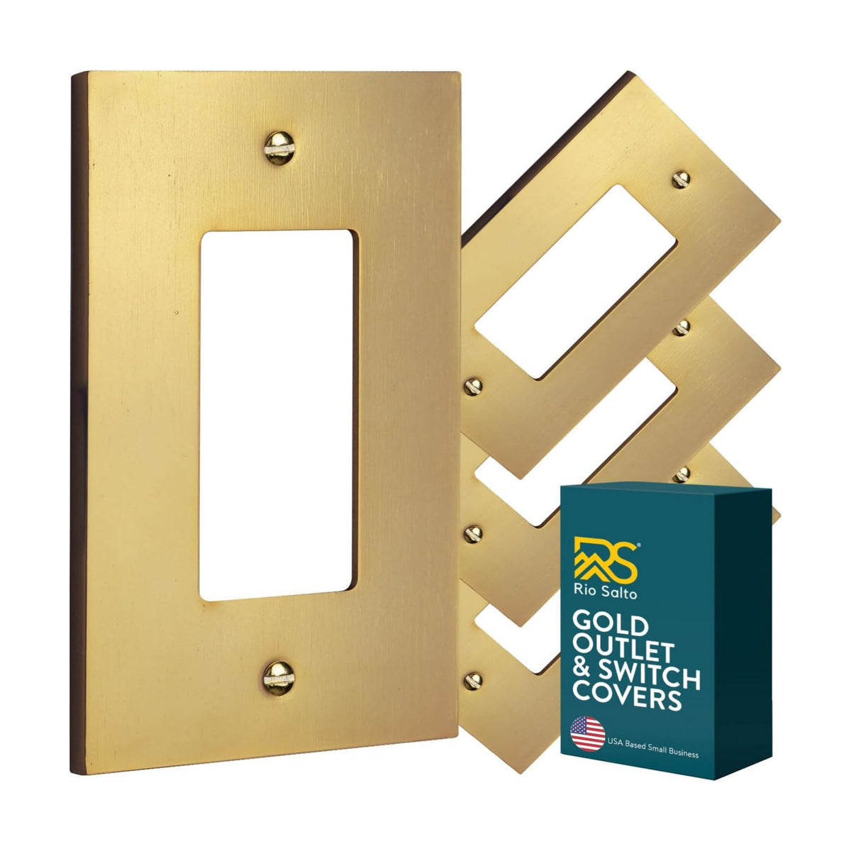 Rio Salto Gold Light Switch Cover Plate Outlet Covers Switch Plate Covers Wall Plates Rocker Decorator Paddle GFCI