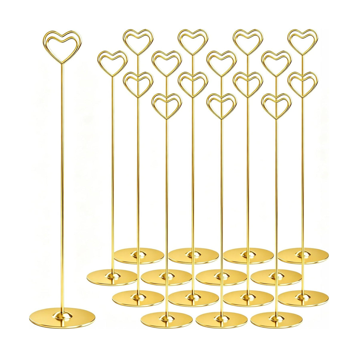 Urban Deco 16PK Gold Table Number Holders 12 Inch Place Card Holders Table Card Holders Steel Card Holders for Photos