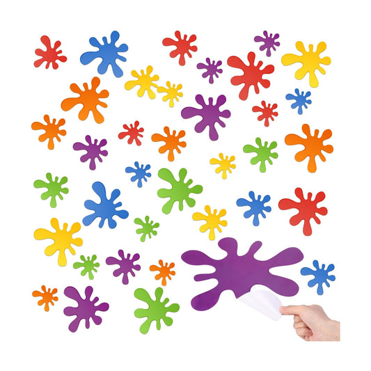 3 Size Self-Adhesive Paint Splatter Cutouts / Set of 36