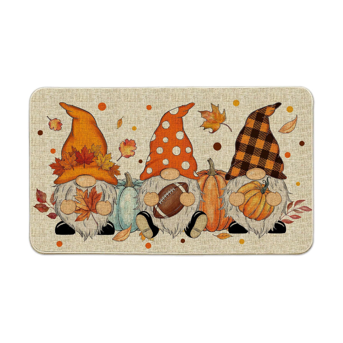 Hexagram Fall Door Mat 17x29, Fall Doormat Outdoor, Autumn Gnome Mats