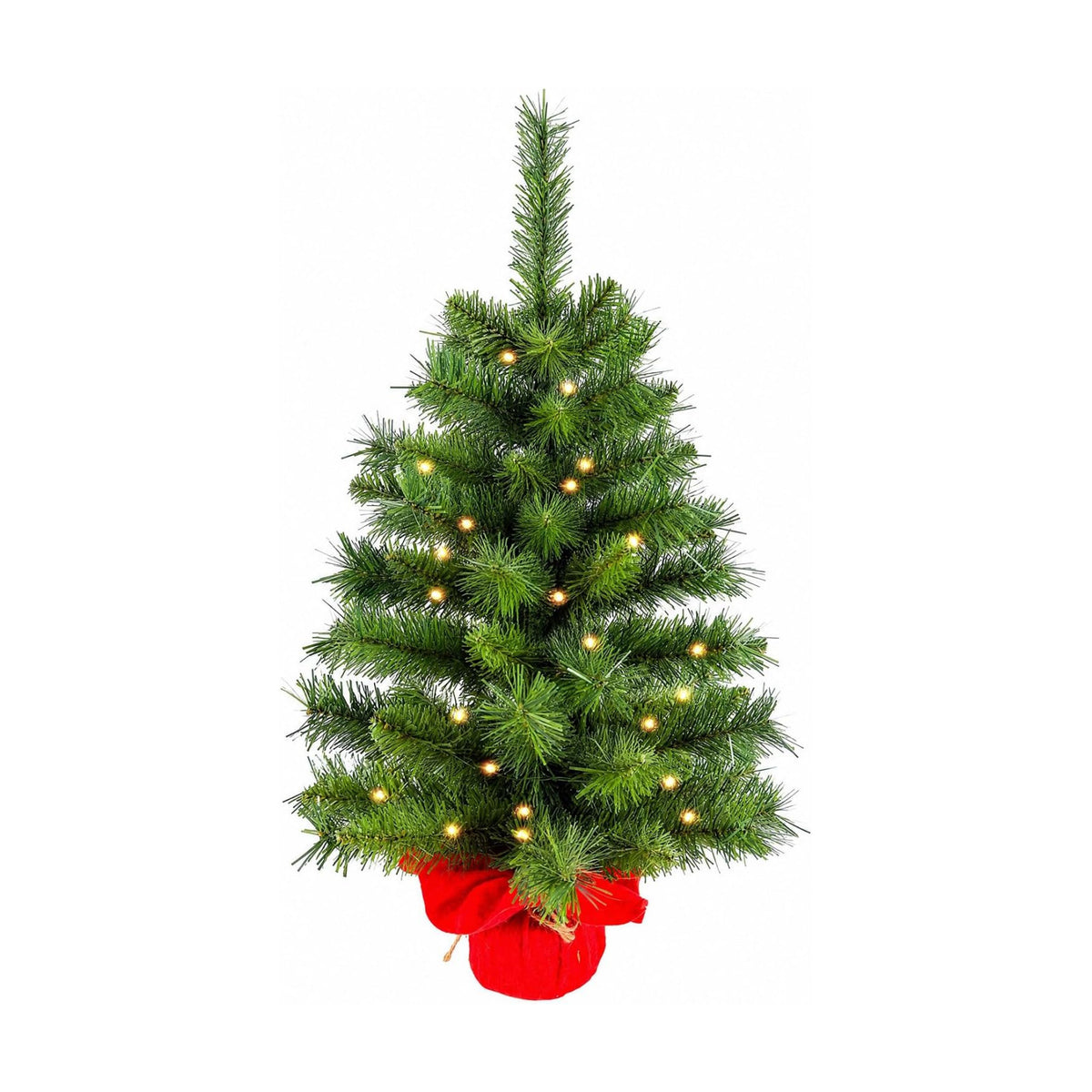 2ft Pre-lit Artificial Mini Christmas Tree,Small Xmas Tree