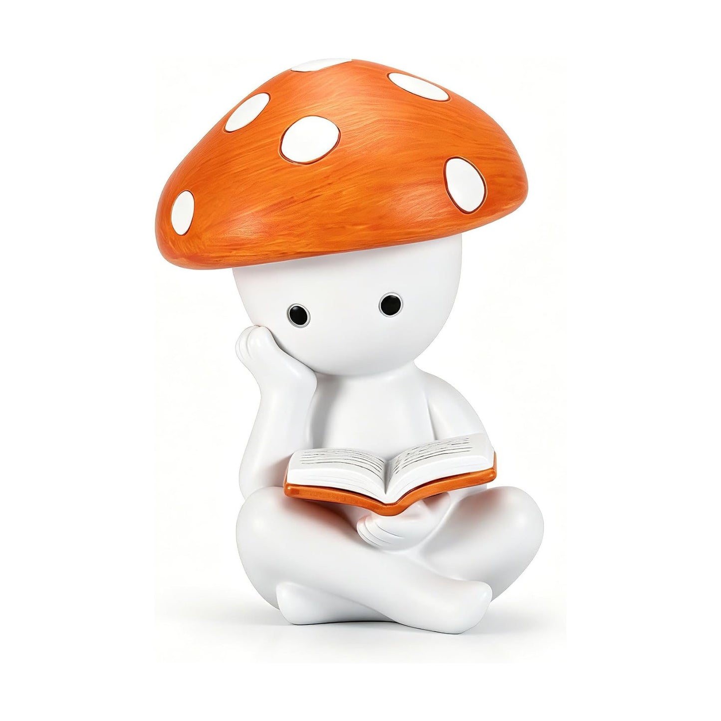 Mushroom Figurines / Mushroom Thinker Statue / White