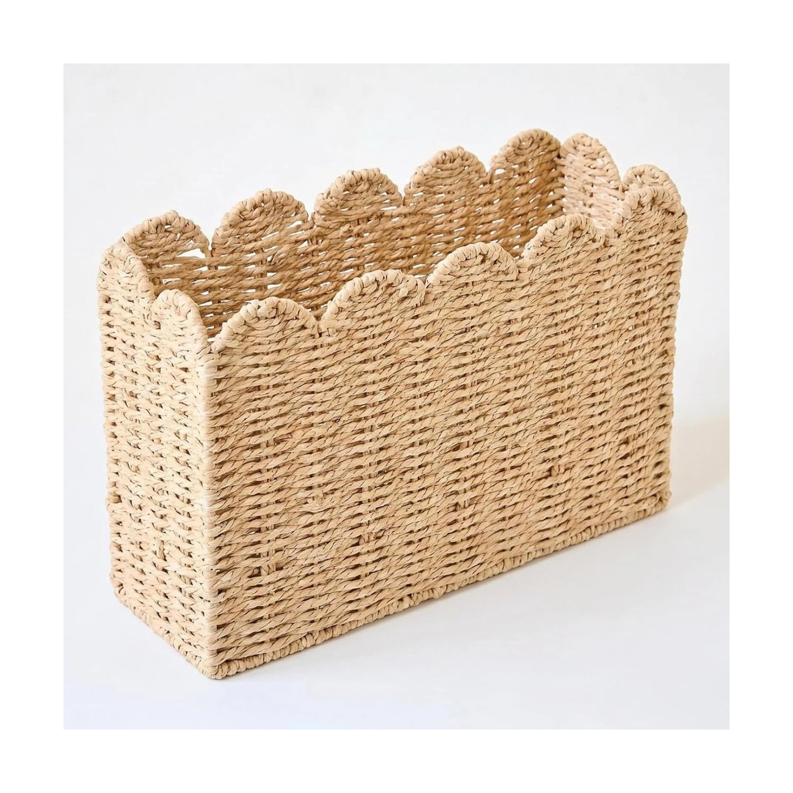 Wicker Mail Organizer / Scollope Paper Rope