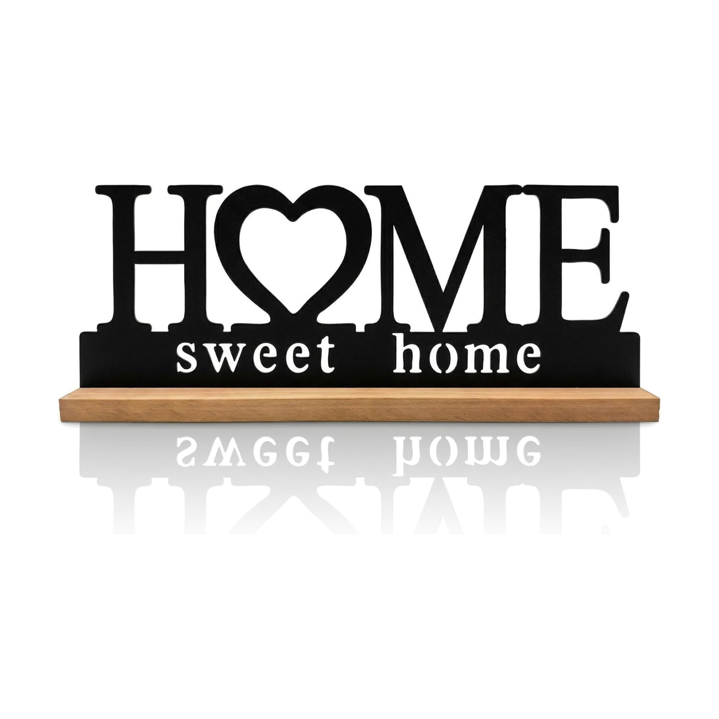 Metal Home Sweet Home Sign for Tabletop Decor / Black-home / 11.6 Inch