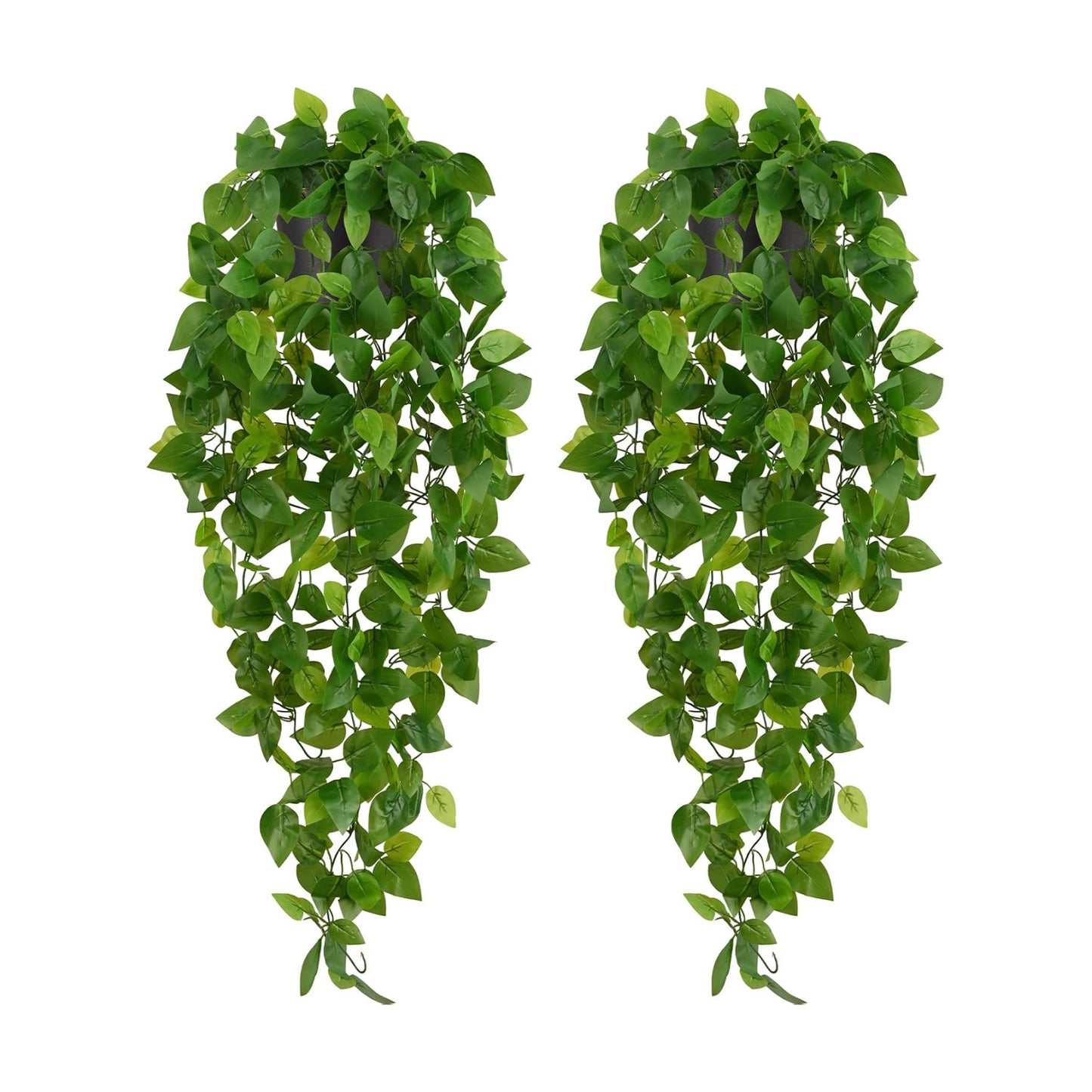 Waipfaru Fake Hanging Plants, 2Pcs Artificial Potted Plant Pothos