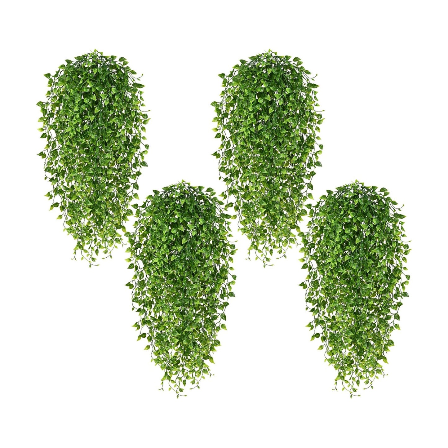 Waipfaru 4Pcs Artificial Hanging Plants, Fake Vines Boston Ivy