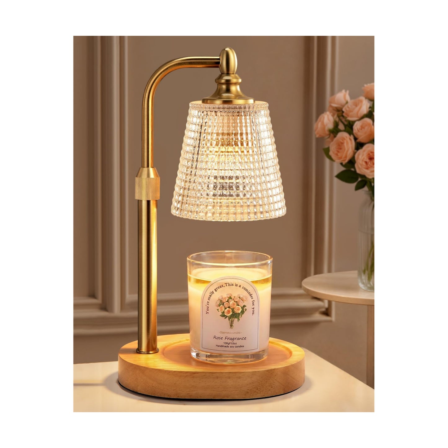 Candle Warmer Lamp with Timer, Birthday Gifts for Women Home Decor,Clear