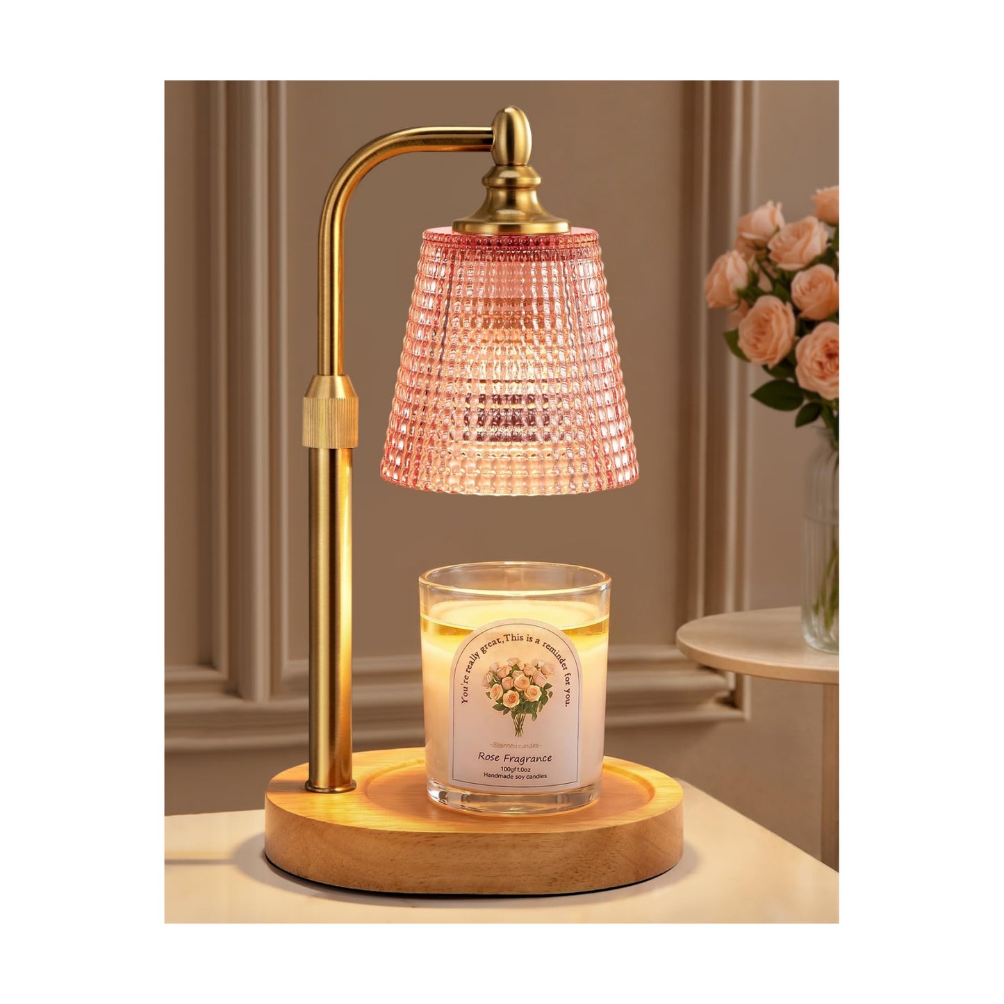 Candle Warmer Lamp with Timer, Birthday Gifts for Women,Pink Dorm Decor