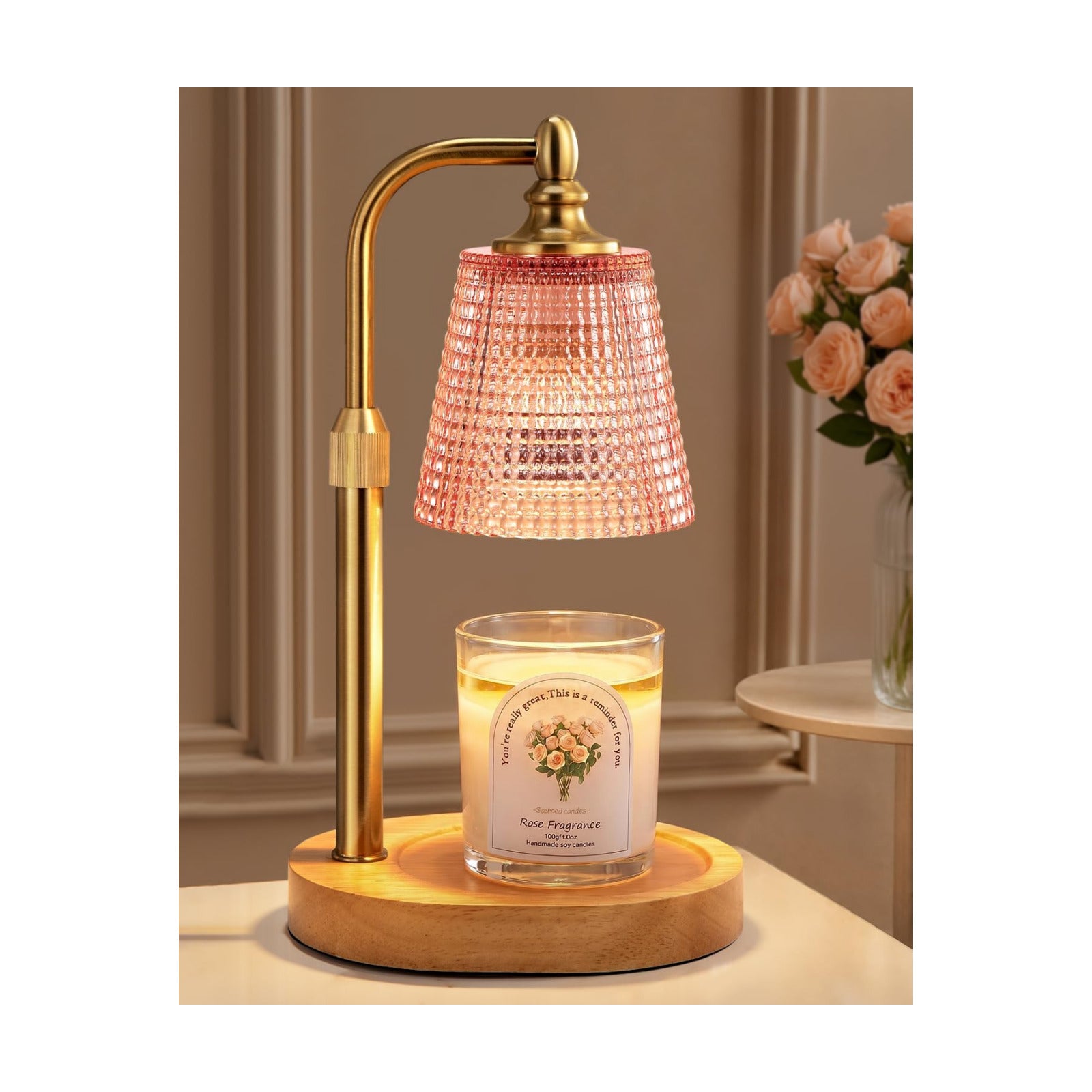 Candle Warmer Lamp with Timer, Birthday Gifts for Women,Pink Dorm Decor