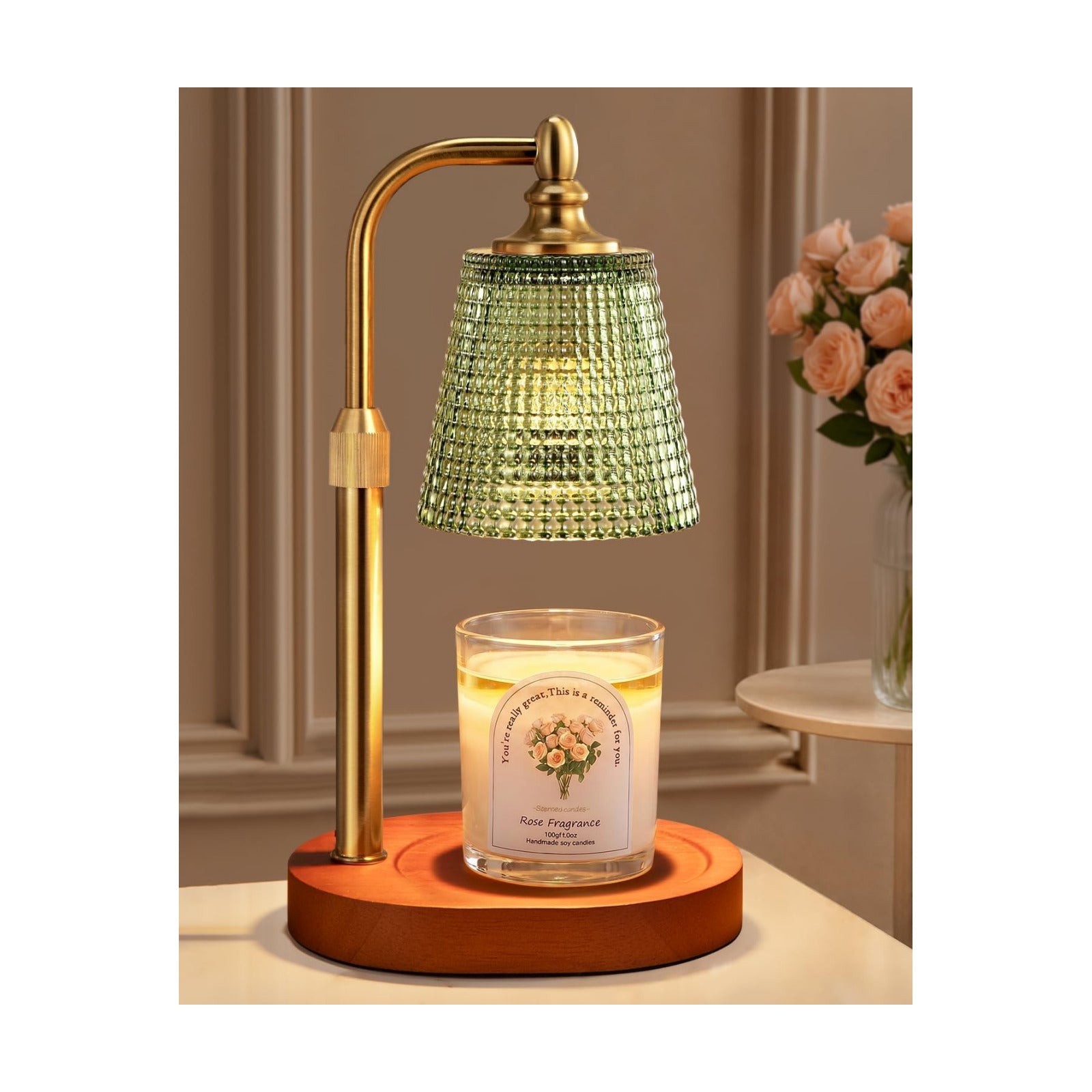 Candle Warmer Lamp with Timer, Birthday Gifts for Women,Green