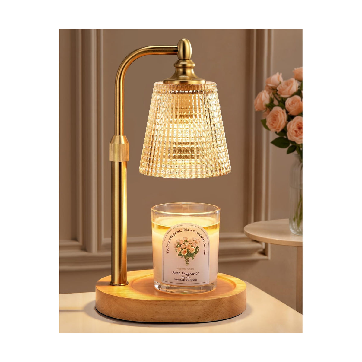 Candle Warmer Lamp with Timer,Birthday Gifts for Women Mom Home Decor | Adjustable Height Dimmable,Office Dorm Bedroom