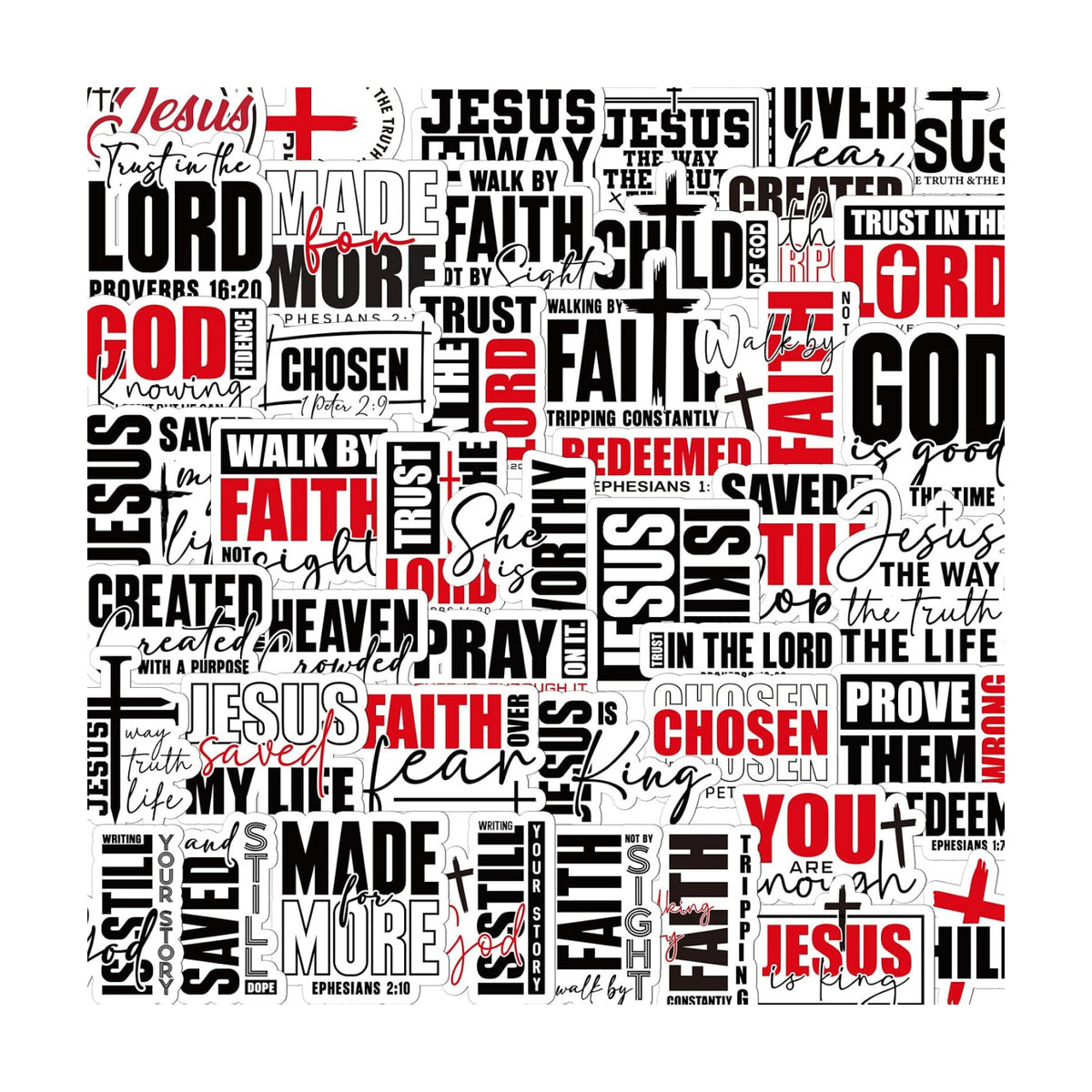100 Pcs Bible Verse Christian Stickers Religious Faith Sticker