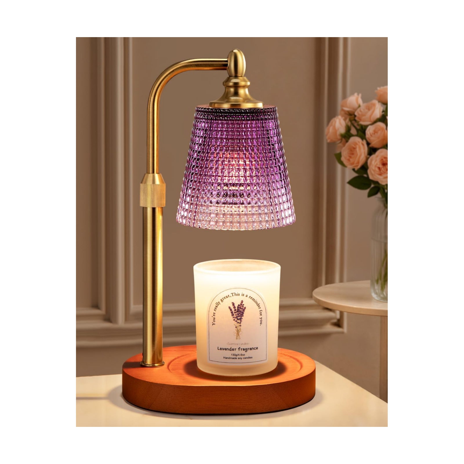 Hong-in Candle Warmer Lamp with Timer, Birthday Gifts for Women, Purple