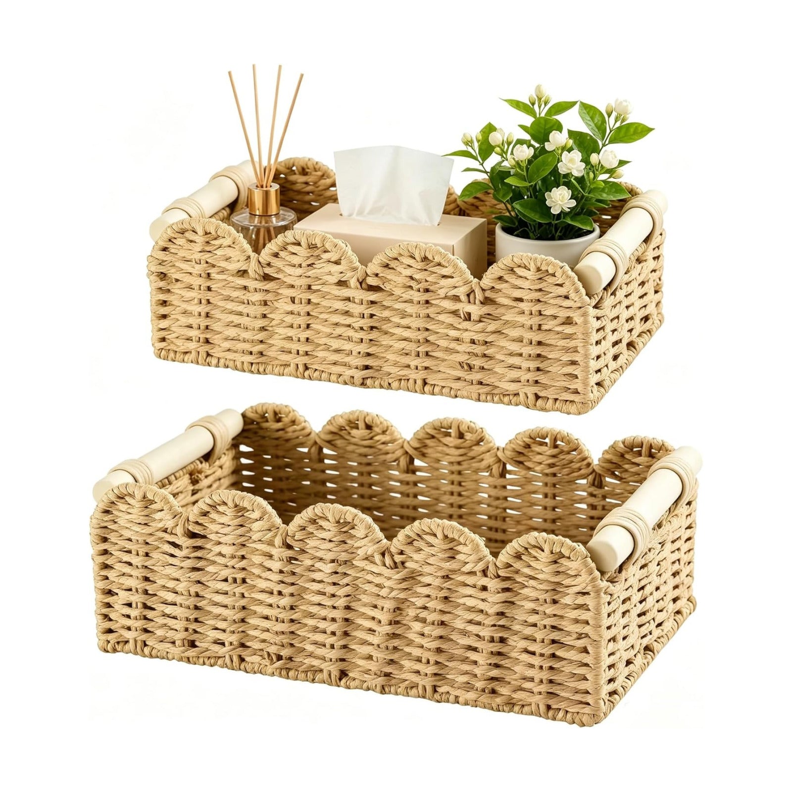 Scalloped Edge Toilet Paper Organizer