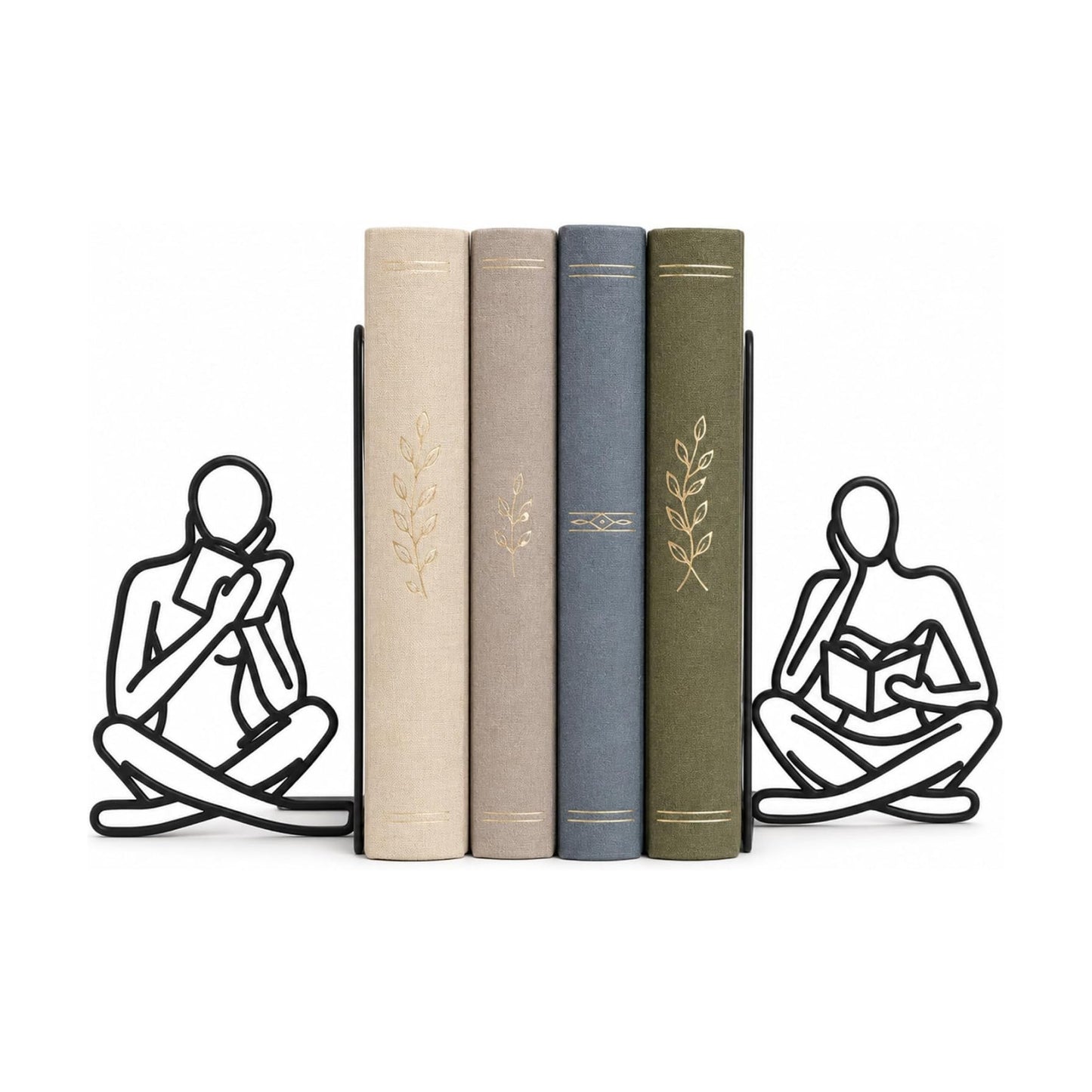 Metal Thinker Bookends Decorative Artistic Book Ends