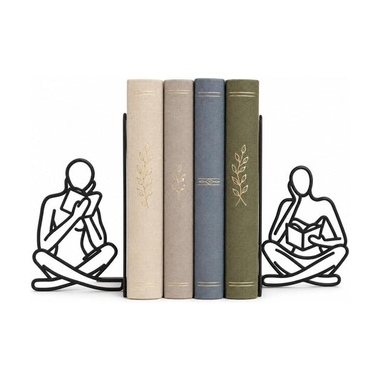 Metal Thinker Bookends Decorative Artistic Book Ends