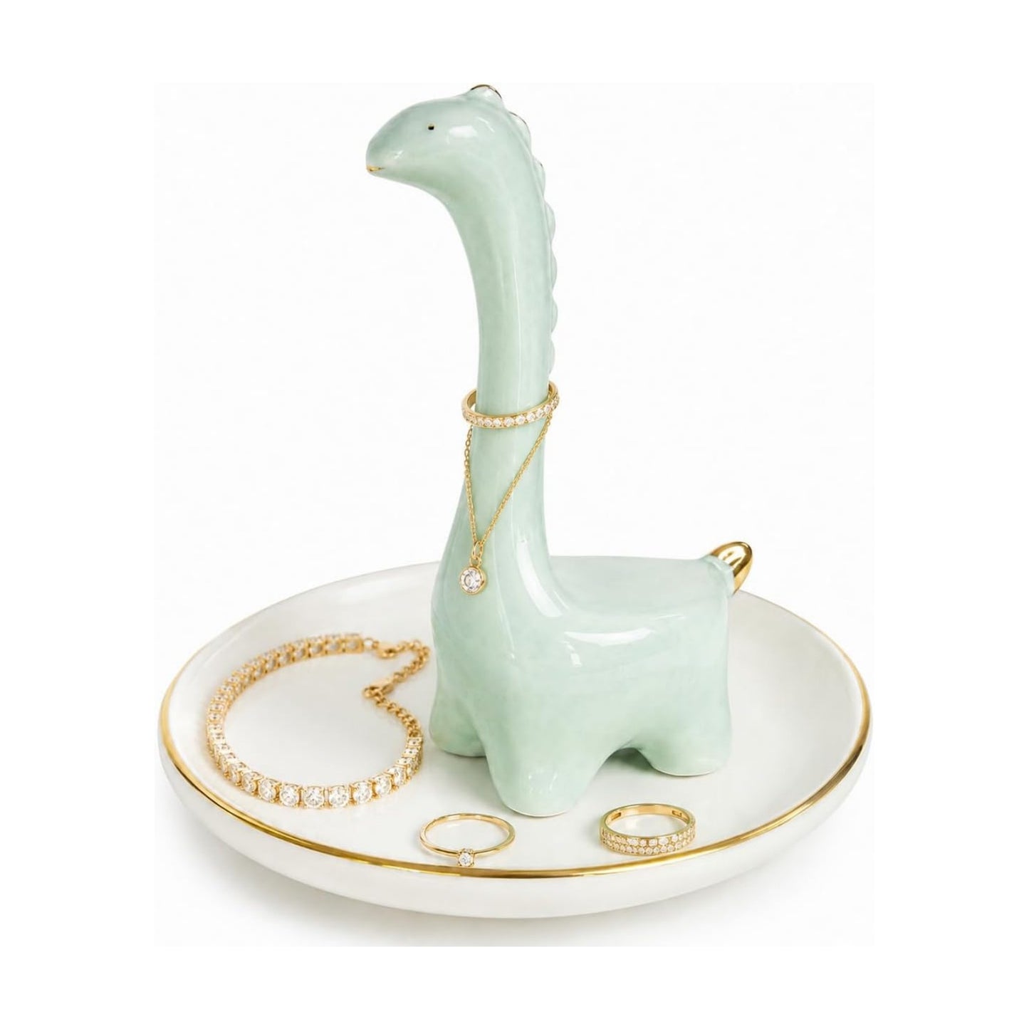 Ceramic Dino Trinket Tray for Rings Earrings Necklace Bracelet / Dinosaur