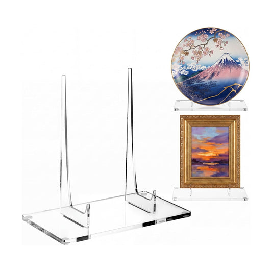 Jetec Acrylic Book Stand Clear Easel Stand for Display Acrylic Plate Postcard Picture Display Holder for Picture Book