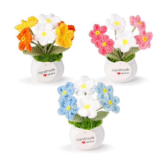 Handcrafted Yarn Artificial Flower / Gradient Myosotis