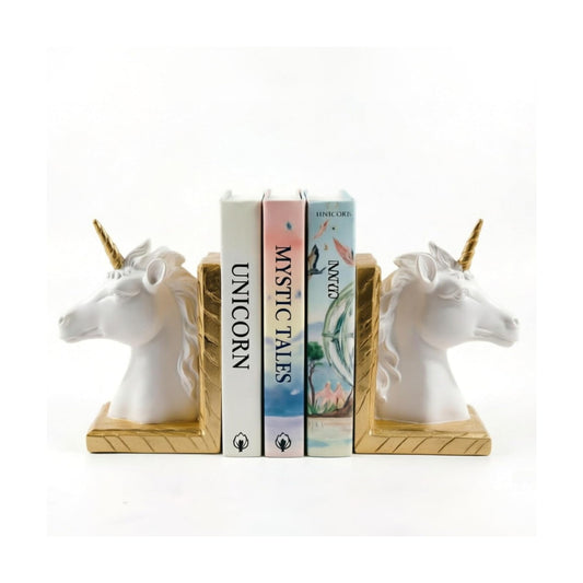 Decorative Bookends / Creative Resin Bookends / White