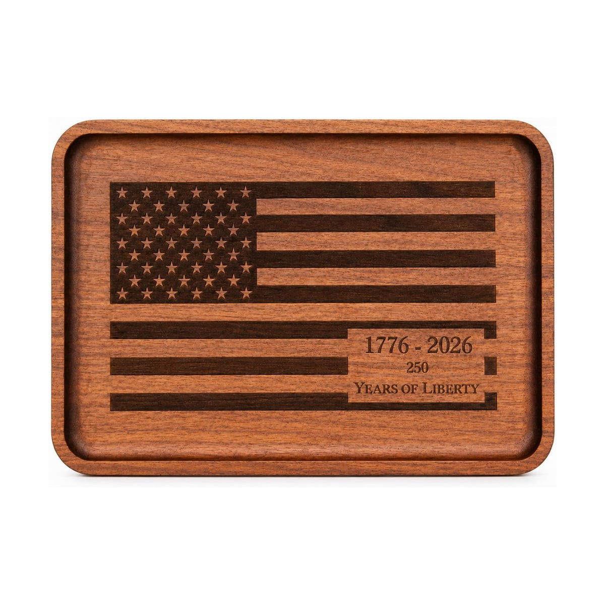 HOUNDSBAY Freedom Tray - Solid Walnut Valet Tray, Limited Edition 1/250