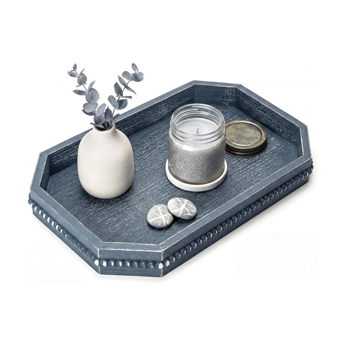 Rustic Decorative Tray / Blue