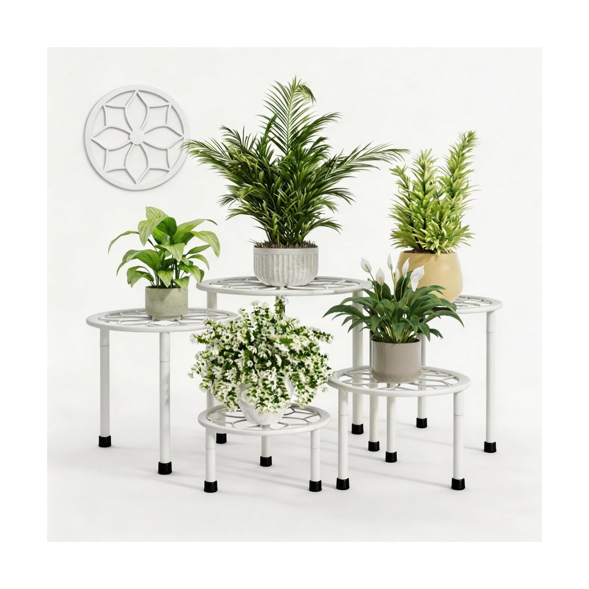 Metal Plant Stand Indoor Outdoor,Indoor Plant Stands for patio rust proof,Heavy Duty Flower Pot Stands for Multiple