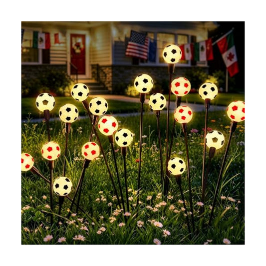 vignuto 2026 Solar Soccer Lights, 8 Packs 48LED, Solar Lights Outdoor Waterproof, World Cup Decorations, Garden Decor, Patio Decor, Unique Decor for Soccer Game.