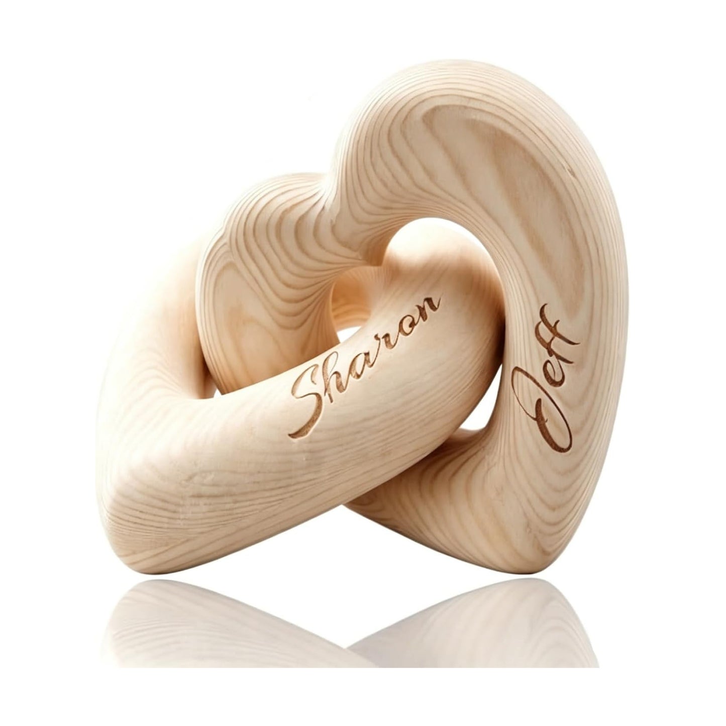 Infinity Heart Wooden Sculpture