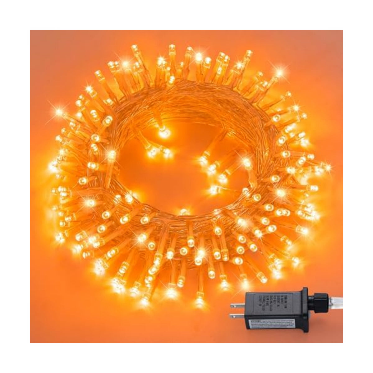 JMEXSUSS 300 LED Orange Lights for Halloween Indoor Outdoor Decor