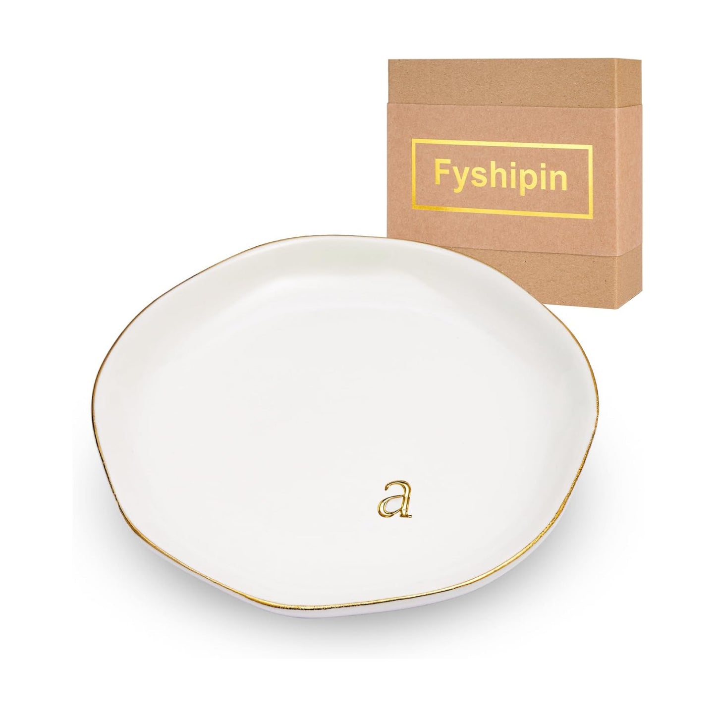 Ceramic Jewelry Tray / Gold-a