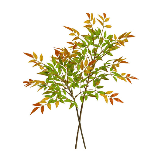 Artificial Plants Faux Branches for Vase Filler / Red Leaves / 35.4 Inch / Set of 2