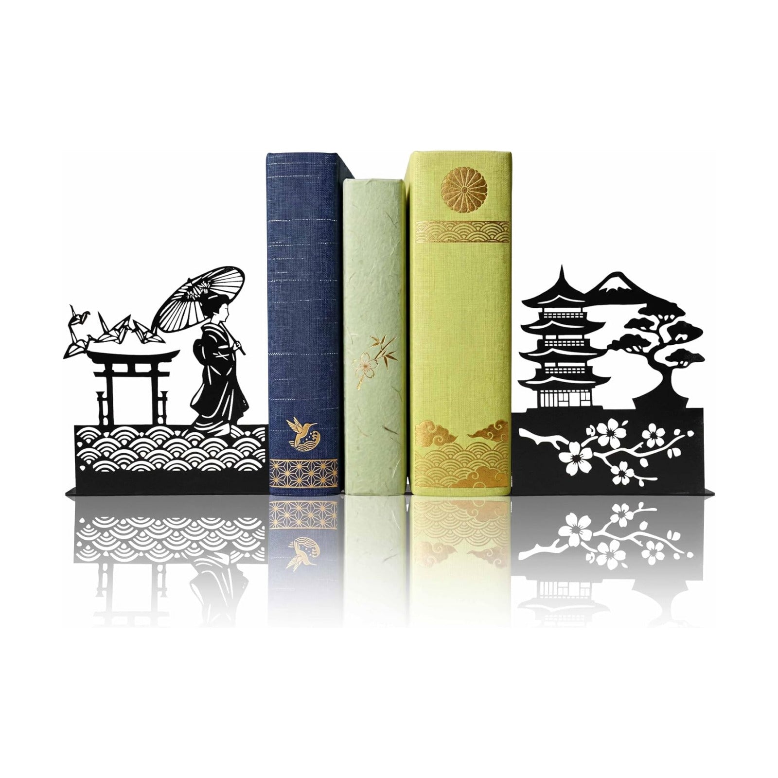 Metal Japanese Anime Book Ends / Black