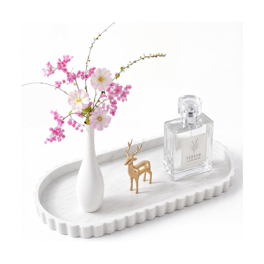 Silicone Bathroom Tray / Marble Gray / 12 x 5.3 x 0.8