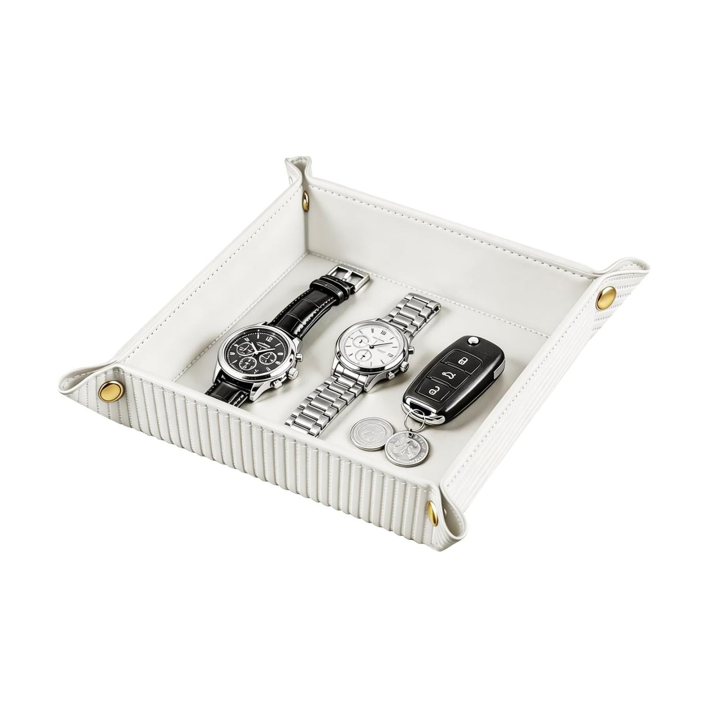 Light Valet Tray for Men / White Rome