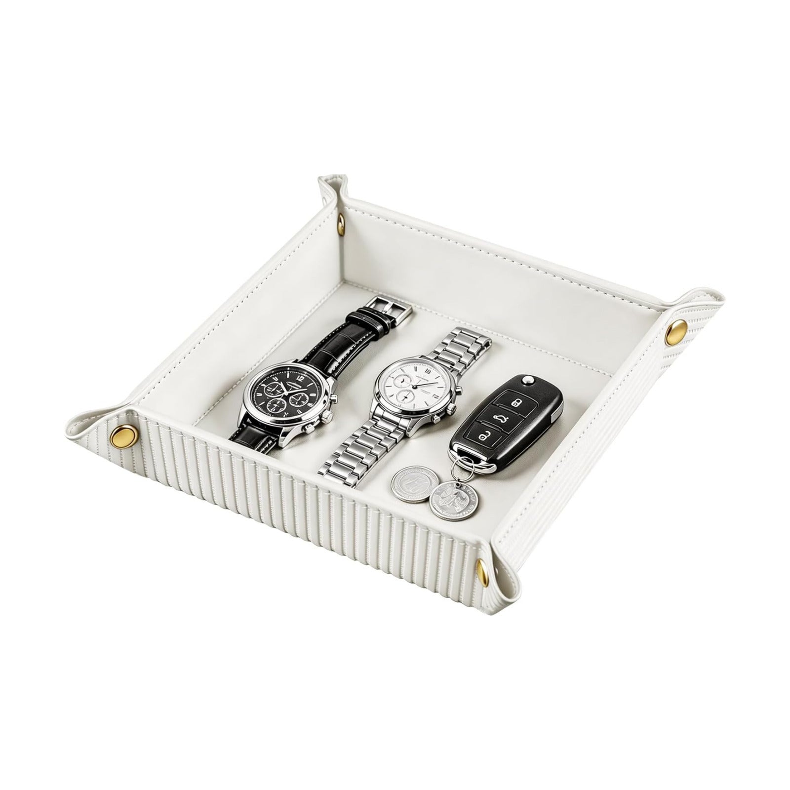 Light Valet Tray for Men / White Rome