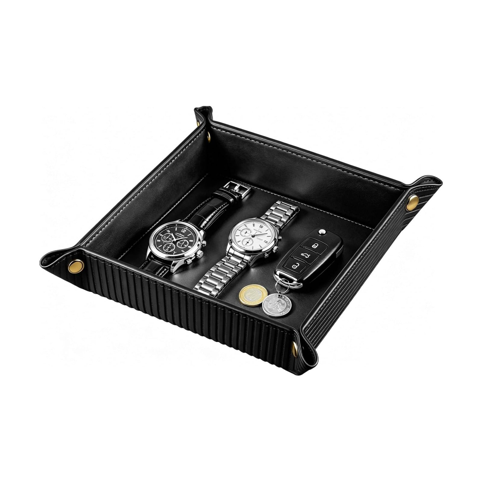 Light Valet Tray for Men / Black Rome