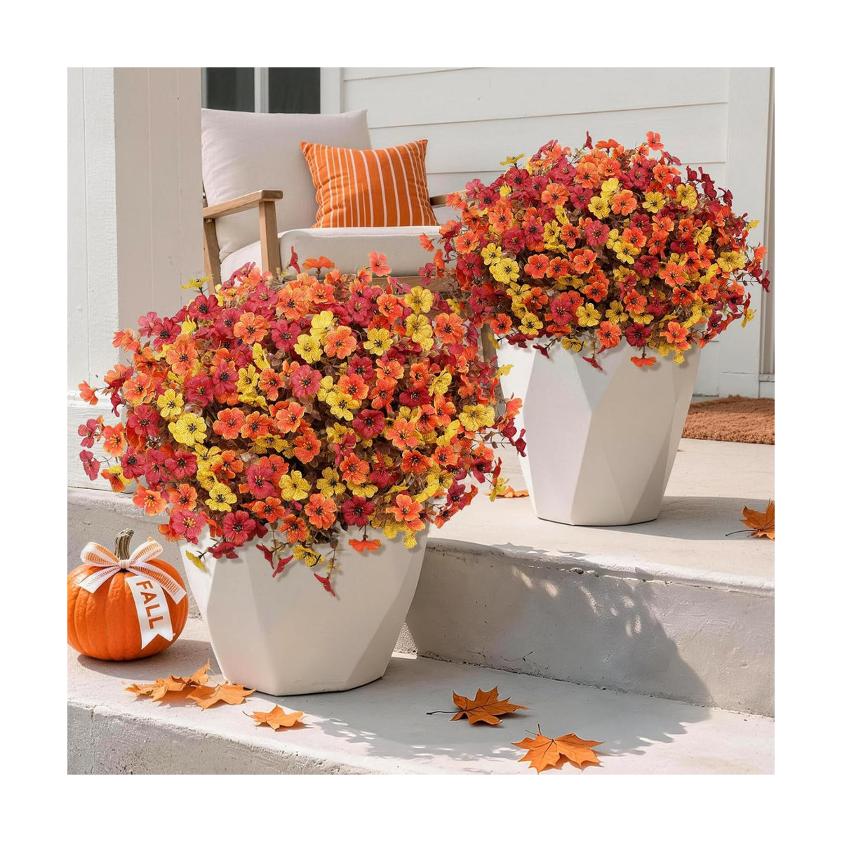 Artificial Fake Fall Plants Flowers for Outdoor Outside Home Decoration