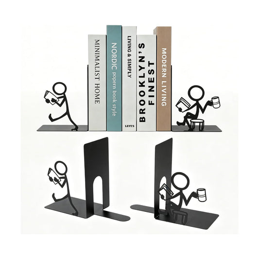 Foldable Metal Decorative Bookends / Bookworm