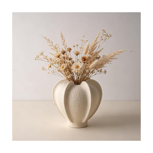 Ceramic Flower Vase Home Decor / Medium / Beige