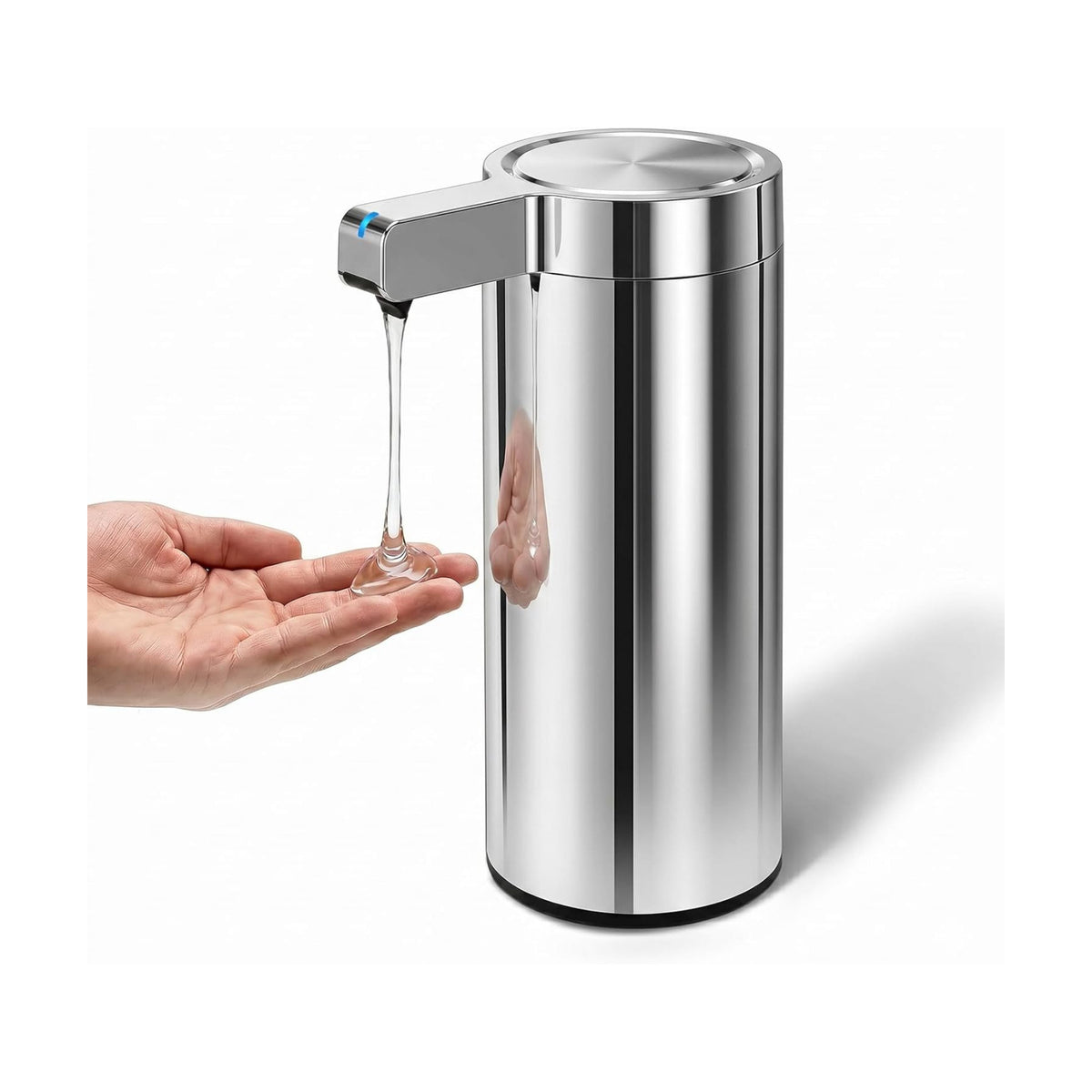 Newise Automatic Soap Dispenser with 3 Adjustable Dispensing Modes, 9 oz Touchless Sensor Stainless Steel, Rechargeable